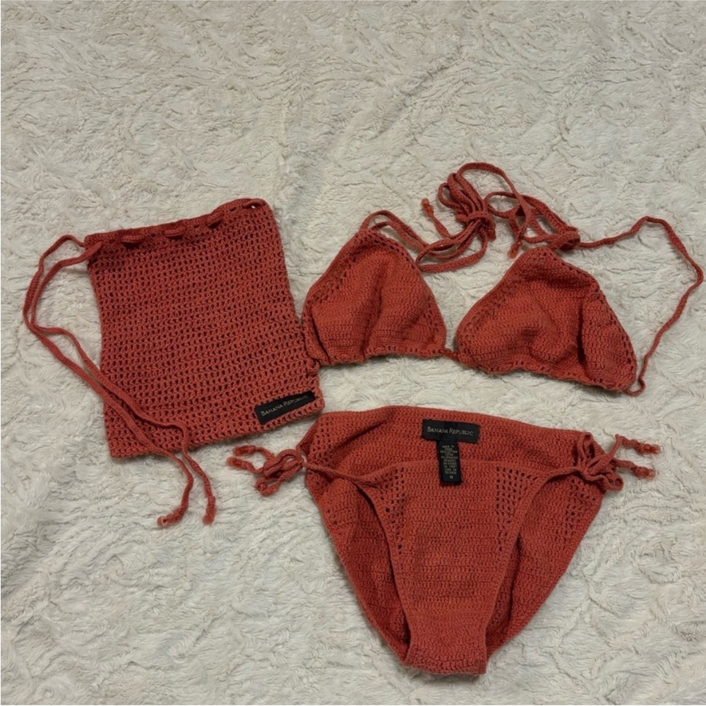 Banana Republic crochet knit bikini size medium